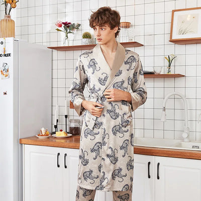 Robe de Chambre Homme Tigre Blanc