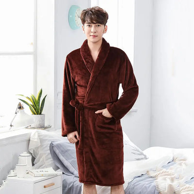 Peignoir Homme Polaire Marron