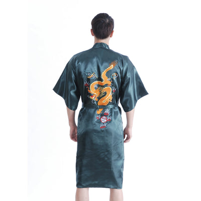 Robe de Chambre Homme Dragon Vert