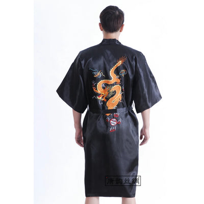 Robe de Chambre Homme Dragon Noir