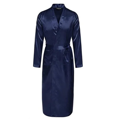 Robe de Chambre Homme Longue Bleue Marine