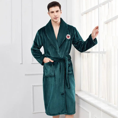 Peignoir Homme Polaire Vert Foncé