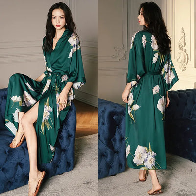 Robe de Chambre Femme Verte