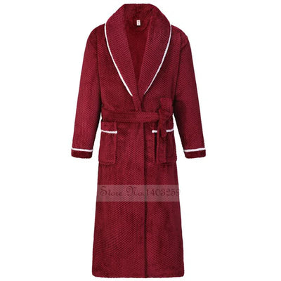 Robe De Chambre Homme Polaire Rouge Épaisse