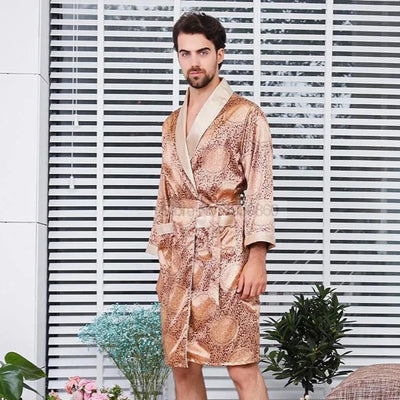 Robe de Chambre Homme Dorée Orientale