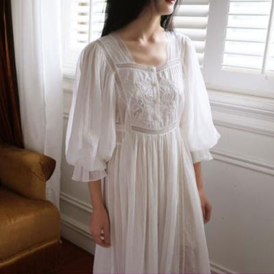 Robe de Chambre Longue Femme en Coton