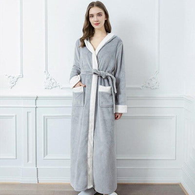 Peignoir Femme Gris Clair