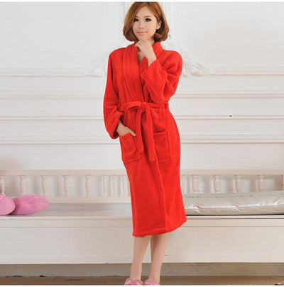 Peignoir Polaire Femme Rouge