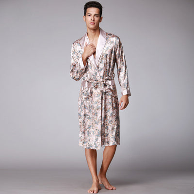 Peignoir Satin Homme Kimono