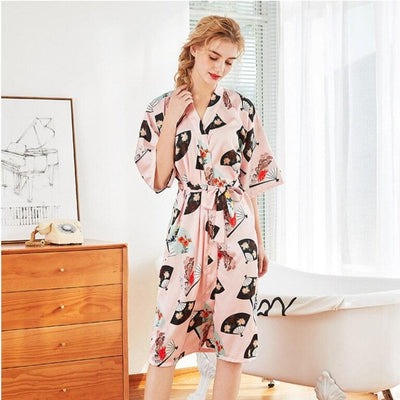 Kimono Robe de Chambre Longue-Peignoir Avenue