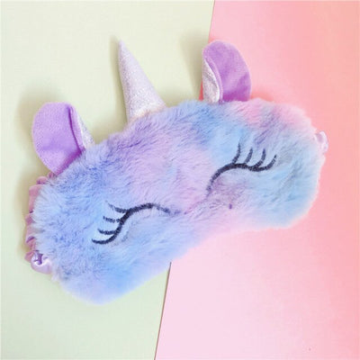 Masque de nuit Licorne Bleu