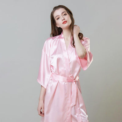 Kimono Robe Satin Rose