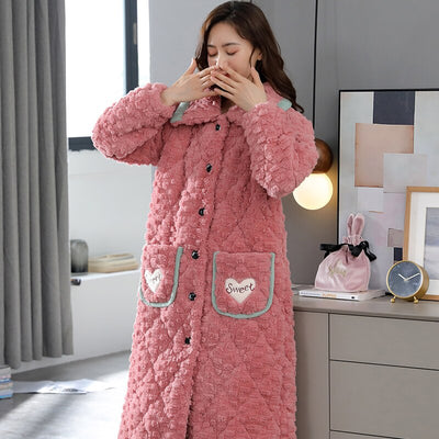 Robe de Chambre Rose Femme