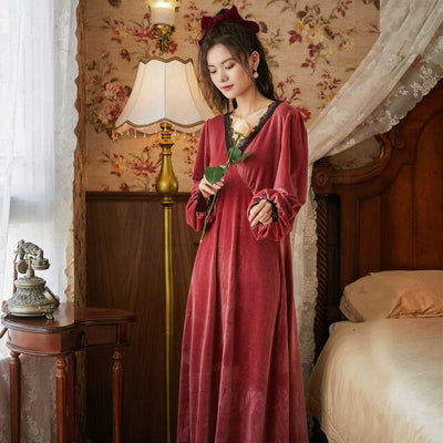 Robe de Chambre Velours Rose