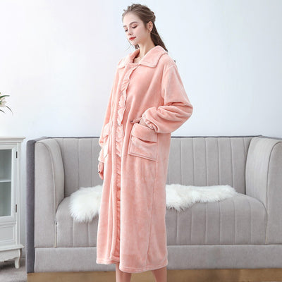 Robe de Chambre Rose Polaire Femme