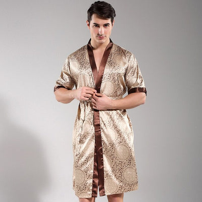 Peignoir Satin Homme Oriental